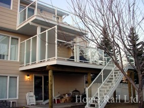 Glass Deck Railing in Edmonton